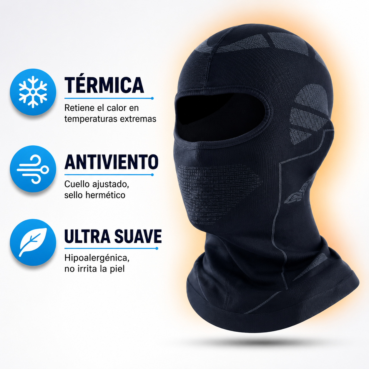 Balaclava Motorista Térmica Elasticable Ultra Suave E Hipoalergénica